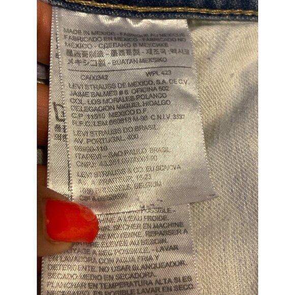 Levis 505 Jeans Men's  Straight leg Zip Fly Blue Denim 36X32 TINY FLAWS - Picture 10 of 16